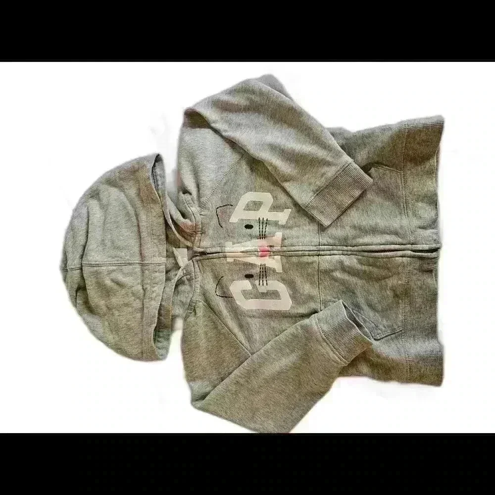 Cute Gray Cat Hoodie for Kids